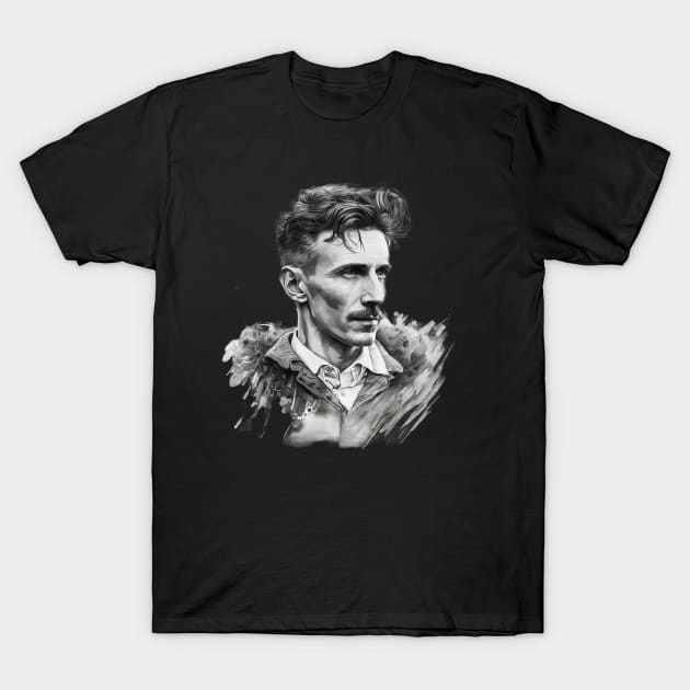 Nikola Tesla Hipster - Pay Homage to the Father of Electricity in Style T-Shirt by technopirate